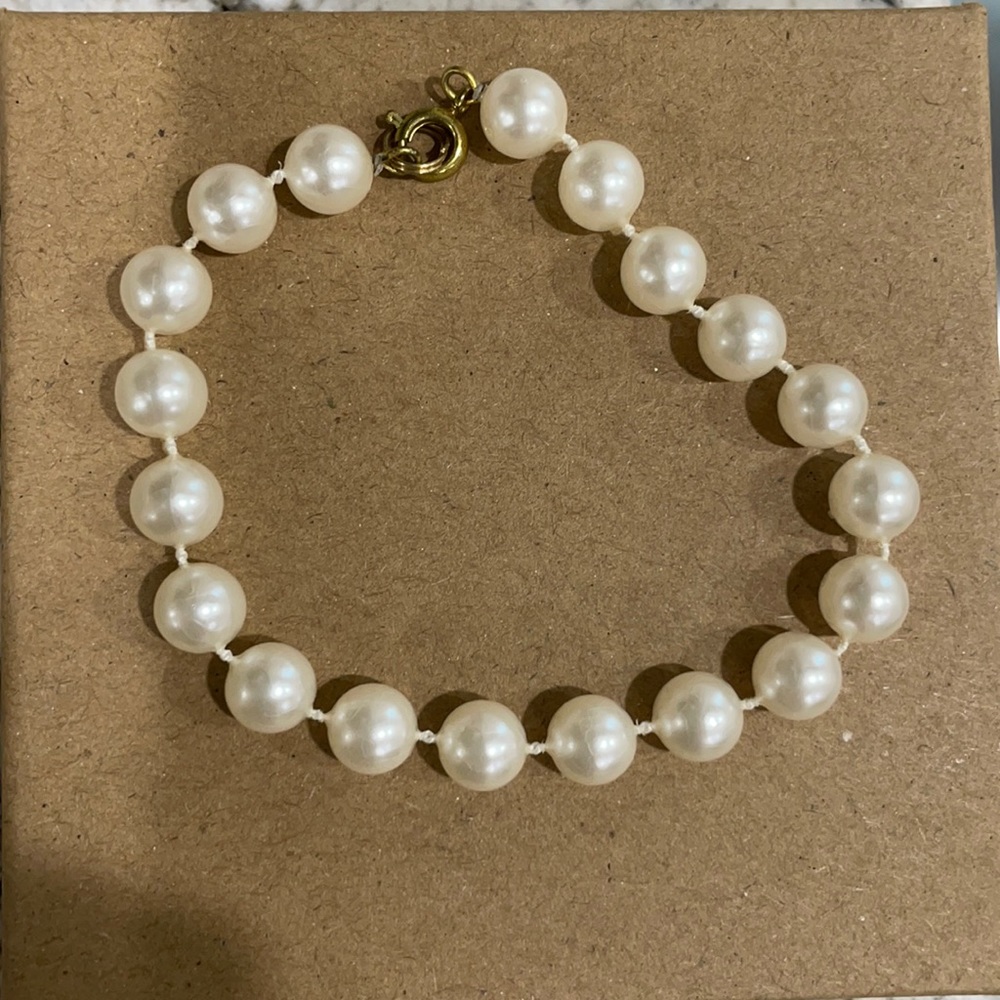 Faux pearl bracelet